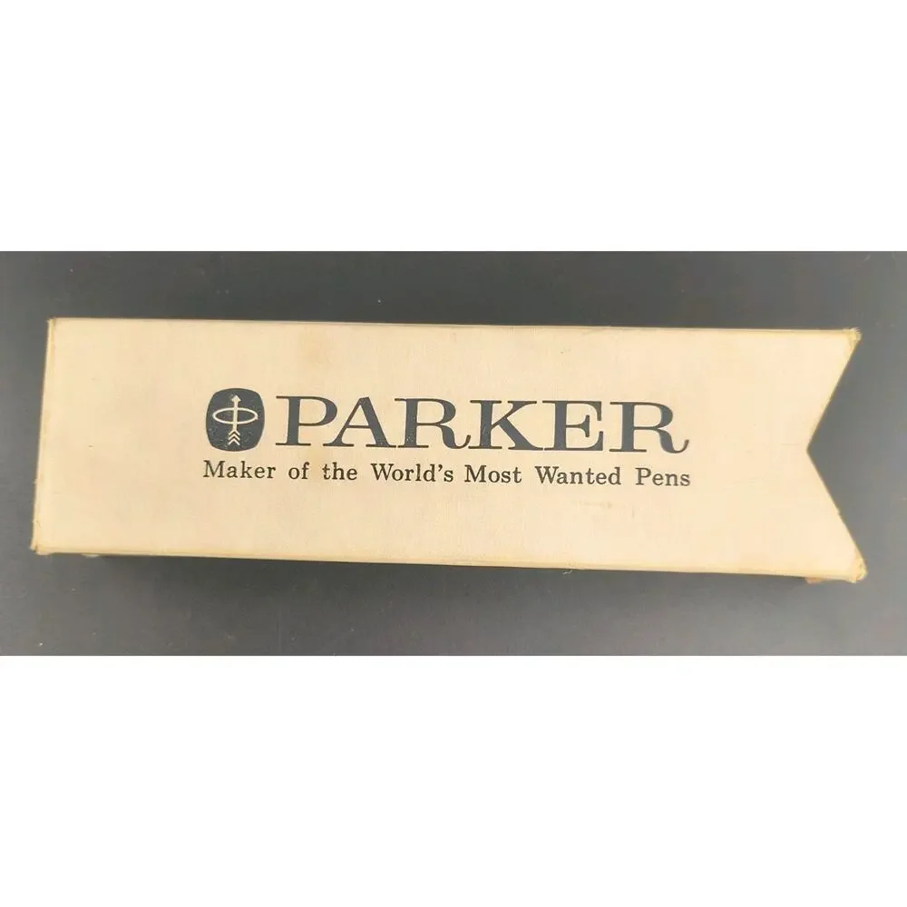 Vintage Parker Duofold Victory Slimfold Pen Box Case Sleeve & Instructions UK